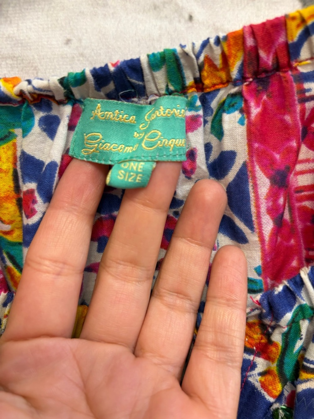 Antica Sartorial Positano Bohemian Shorts Romper Tassels Beaded Fruit Front - Picture 8 of 9